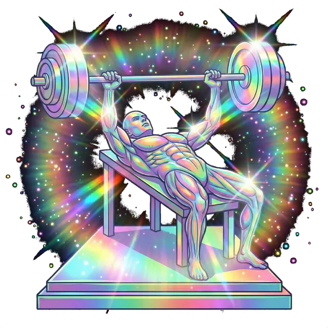 Prismatic bench press trophy